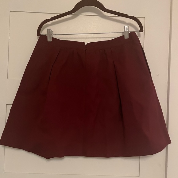 J. Crew Maroon Casual Circle Skirt - Picture 2 of 3